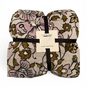 Vera Bradley Essential Throw Blanket - Wild Prairie Lavender Butterfly 80”X50”